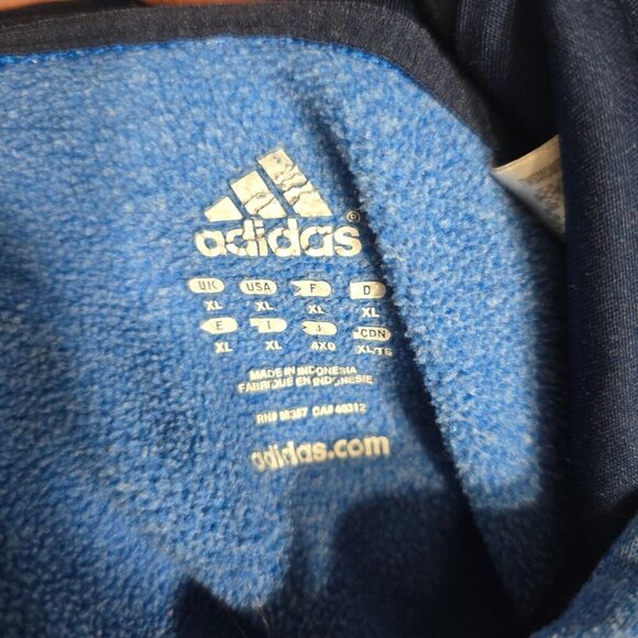 Adidas Heathered Blue Pullover ClimaWarm Hoodie Sweater - Picture 8 of 8